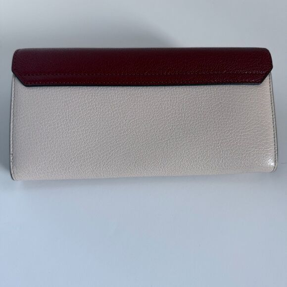 NWT Furla Metropolis Leather Colorblock Continental Wallet in Maroon Brown Slate - Picture 3 of 10